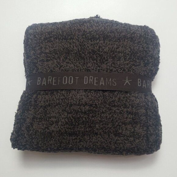 Barefoot Dreams Pom Pom Beanie & Scarf Set Espresso/Cocoa One Size Winter Gift - Picture 14 of 16